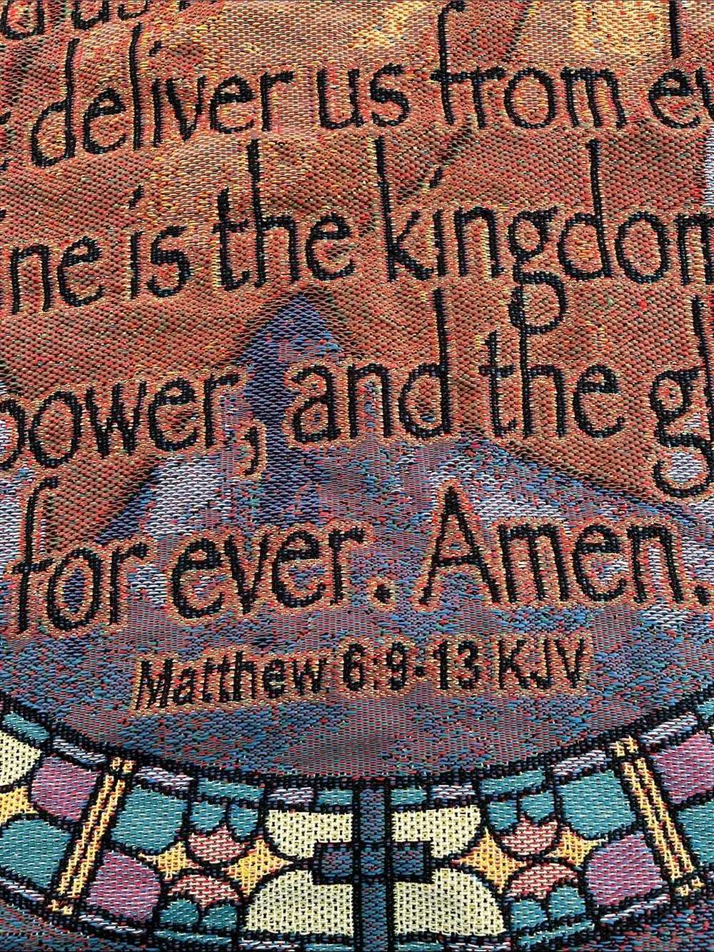 The Lord's Prayer Throw Blanket Multicolor
